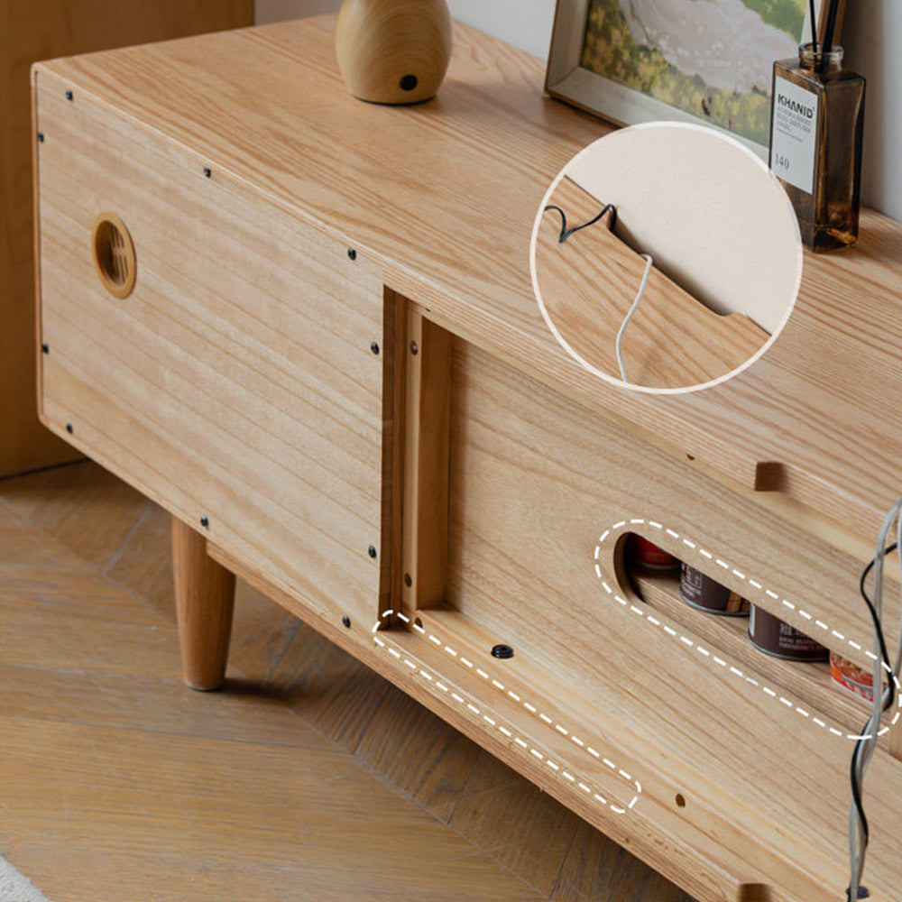 Korge Solid Oak Entertainment Unit