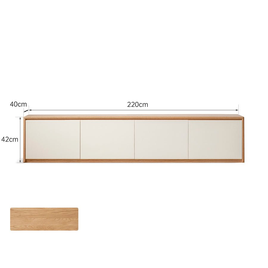 Korge Solid Oak Floor Standing Entertainment Unit | Oak Furniture Store