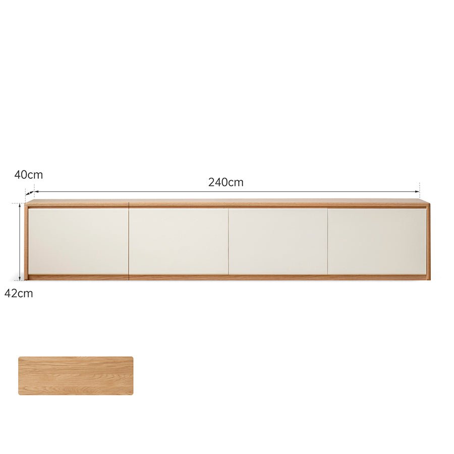 Korge Solid Oak Floor Standing Entertainment Unit | Oak Furniture Store