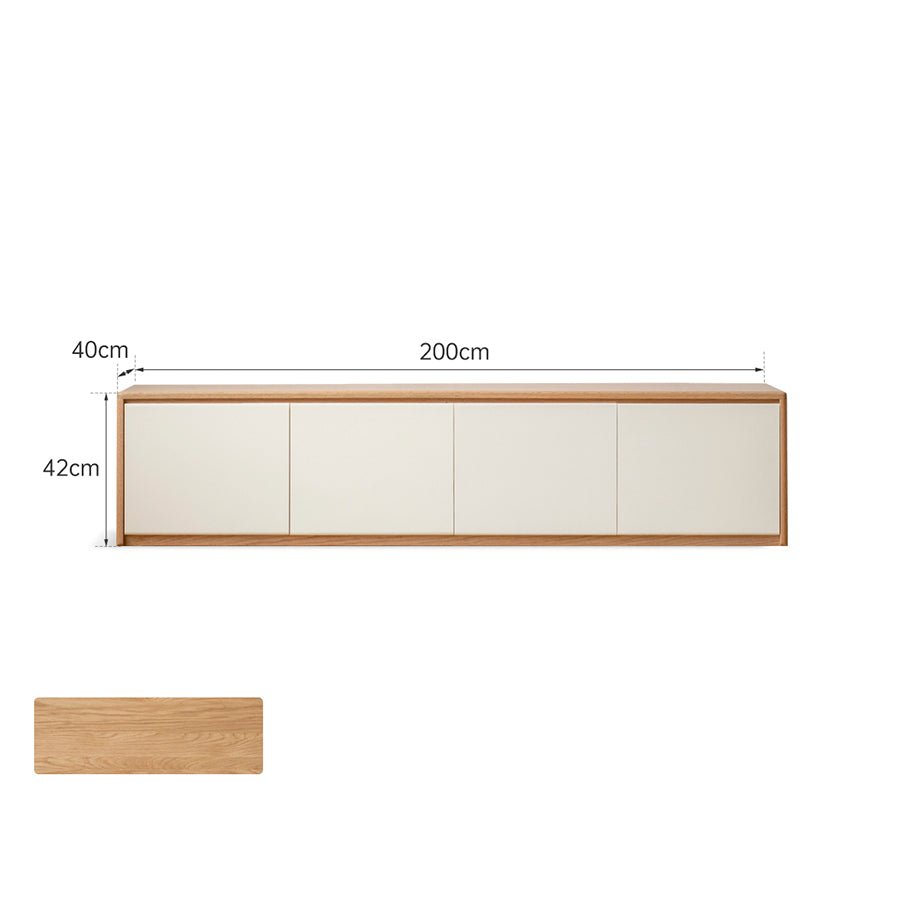 Korge Solid Oak Floor Standing Entertainment Unit | Oak Furniture Store