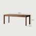 Kurobi Natural Solid Walnut Dining Table