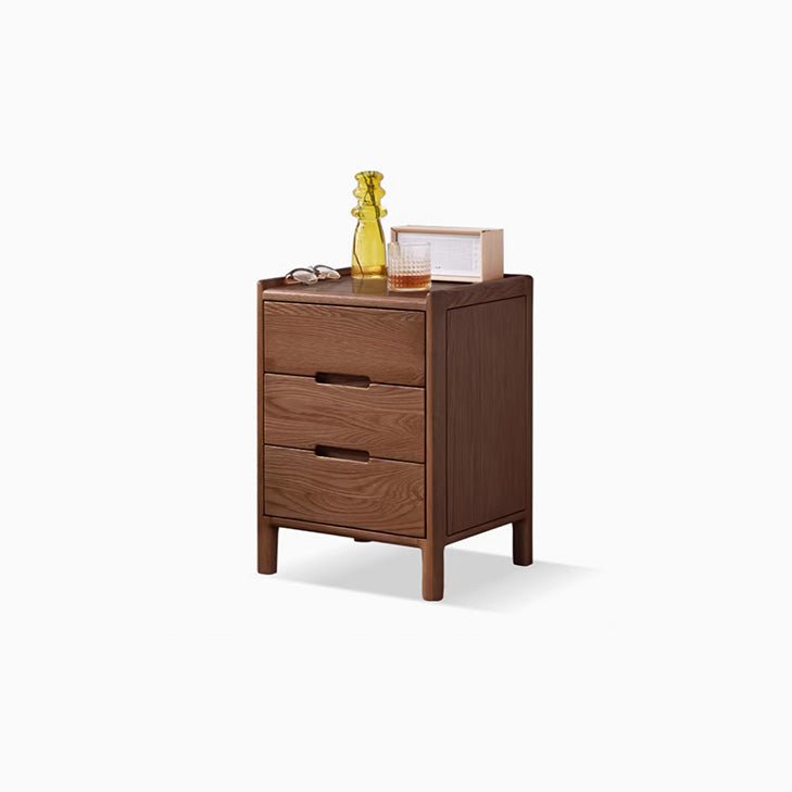 Kusel Natural Solid Oak Bedside Table - Oak Furniture Store