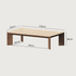 Labaro Natural Solid Walnut Coffee Table with Ceramic Top