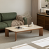 Labaro Natural Solid Walnut Coffee Table with Ceramic Top