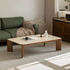 Labaro Natural Solid Walnut Coffee Table with Ceramic Top