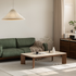 Labaro Natural Solid Walnut Coffee Table with Ceramic Top