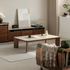 Labaro Natural Solid Walnut Coffee Table with Ceramic Top