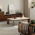 Labaro Natural Solid Walnut Coffee Table with Ceramic Top