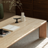 Labaro Natural Solid Walnut Coffee Table with Ceramic Top