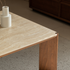 Labaro Natural Solid Walnut Coffee Table with Ceramic Top