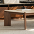 Labaro Natural Solid Walnut Coffee Table with Ceramic Top