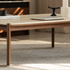 Labaro Natural Solid Walnut Coffee Table with Ceramic Top
