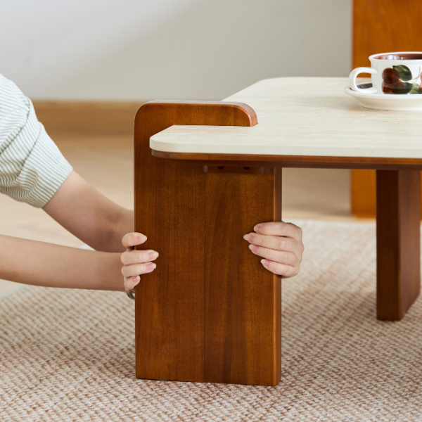 Labaro Solid Boxwood Coffee Table with Ceramic Top