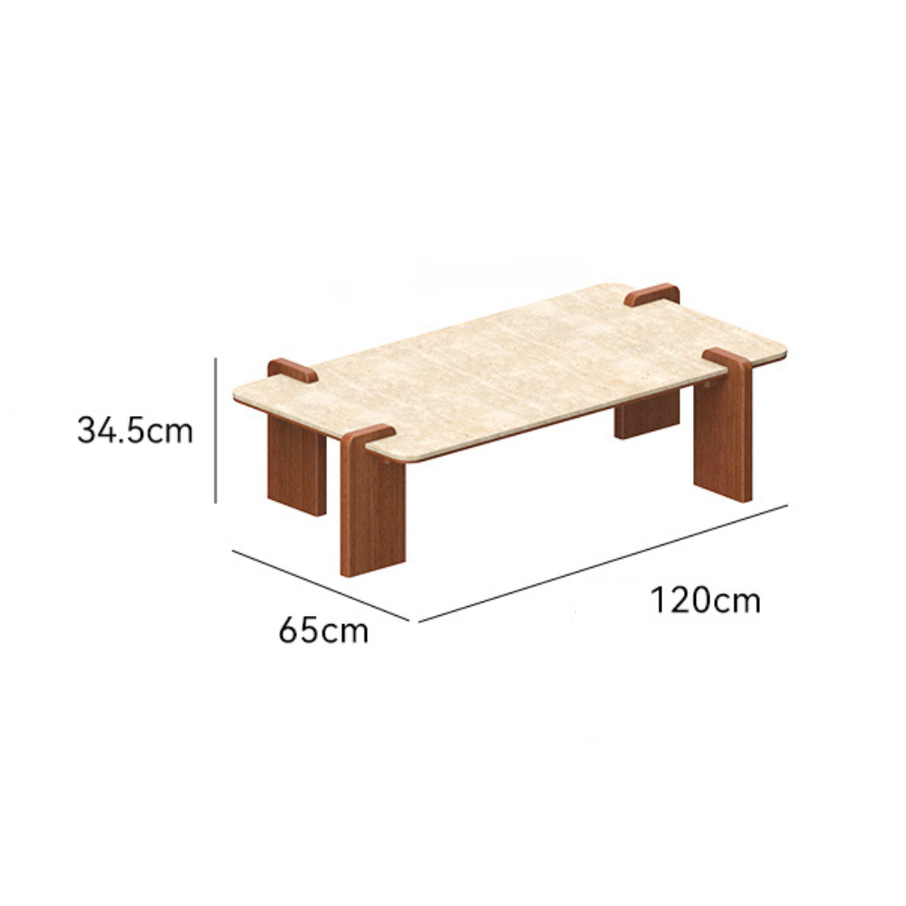 Labaro Solid Boxwood Coffee Table with Ceramic Top