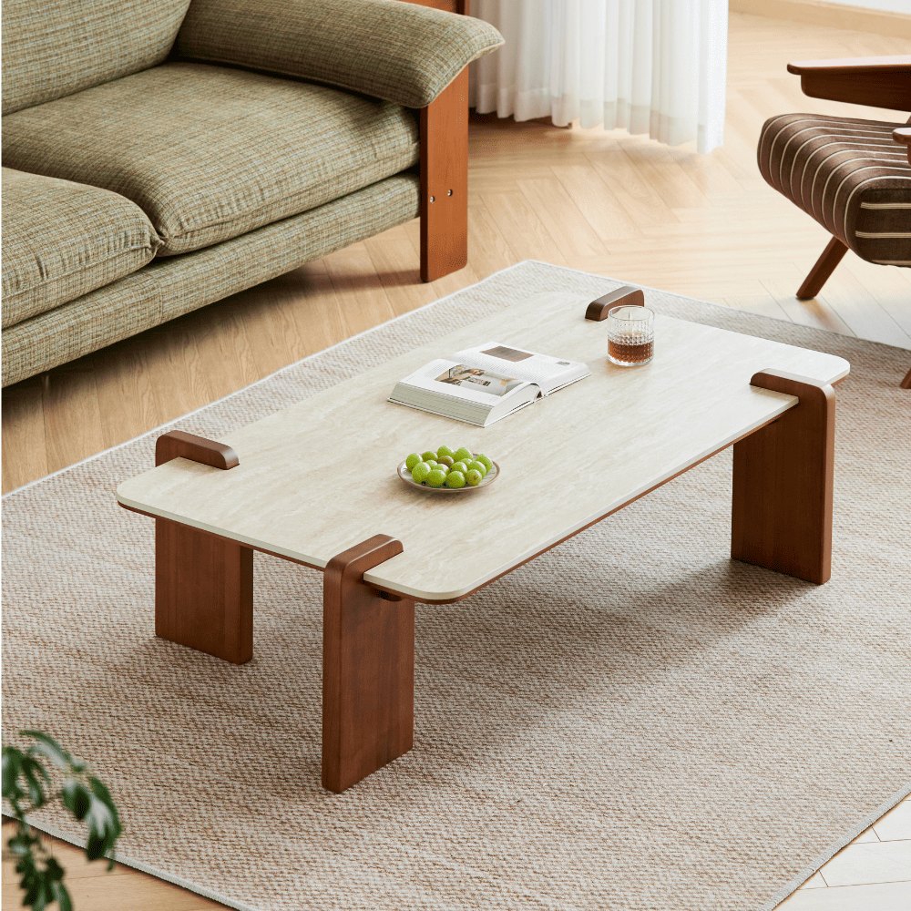 Labaro Solid Boxwood Coffee Table with Ceramic Top