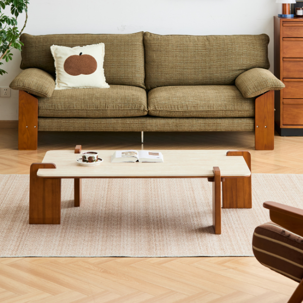 Labaro Solid Boxwood Coffee Table with Ceramic Top
