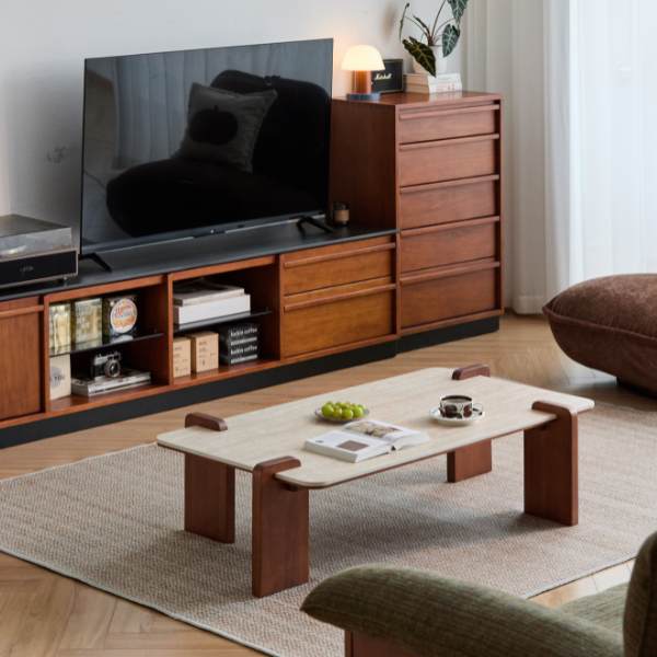 Labaro Solid Boxwood Coffee Table with Ceramic Top