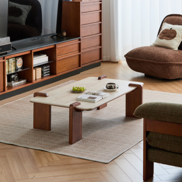 Labaro Solid Boxwood Coffee Table with Ceramic Top