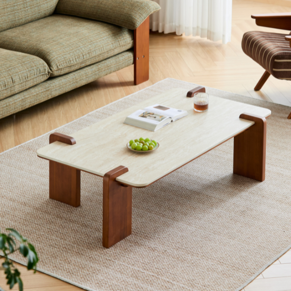 Labaro Solid Boxwood Coffee Table with Ceramic Top