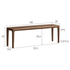 Labico Solid Rubber Wood Dining Bench