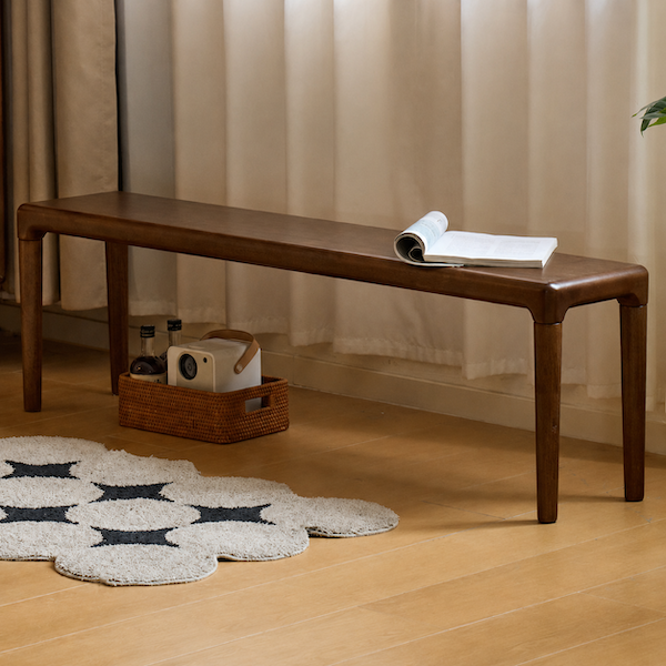 Labico Solid Rubber Wood Dining Bench