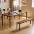 Labico Solid Rubber Wood Dining Bench