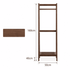 Lahti natural solid walnut 50 cm coat rack dimension guide with 160 cm height and 40 cm depth