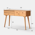 Laitala Natural Solid Oak Flip-Top Dressing Table