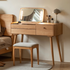 Laitala Natural Solid Oak Flip-Top Dressing Table