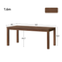 Lana Solid Rubber Wood Dining Table