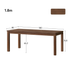 Lana Solid Rubber Wood Dining Table