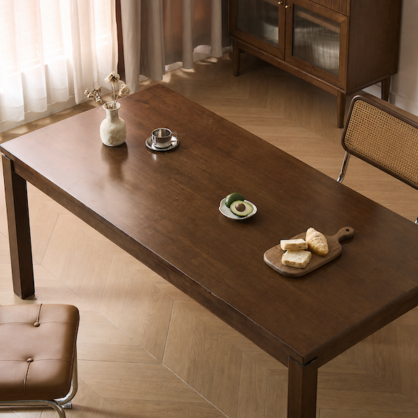 Lana Solid Rubber Wood Dining Table