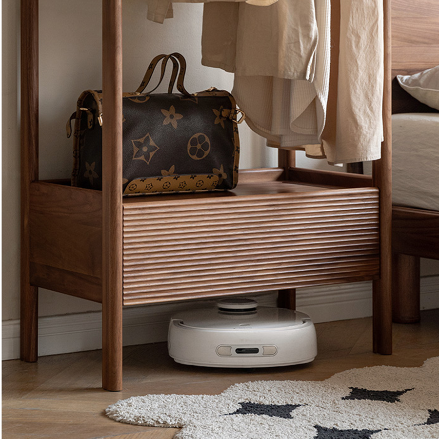 Lanester Natural Solid Walnut Coat Rack