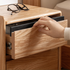 Lannion Natural Solid Oak Bedside Table with Hutch
