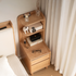 Lannion Natural Solid Oak Bedside Table with Hutch