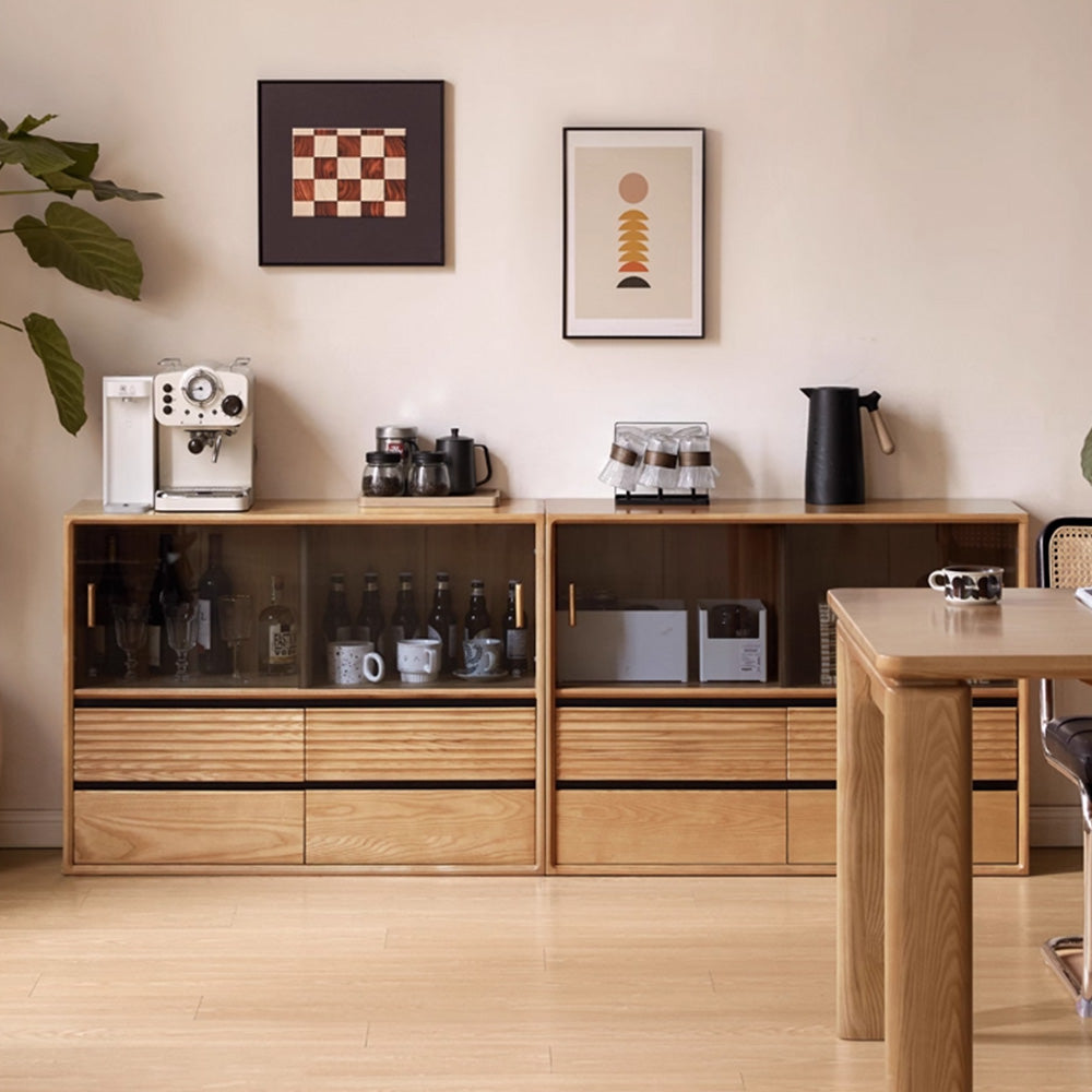 Lathum Natural Solid Ash Modular Wall Shelves