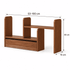 Lathum Desktop Shelf dark wood dimension image showing adjustable 53–100 cm width, 40 cm height and 15 cm depth