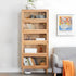Latvia Designer Natural Solid Oak Display Bookcase Cabinet