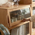 Latvia Designer Natural Solid Oak Display Bookcase Cabinet
