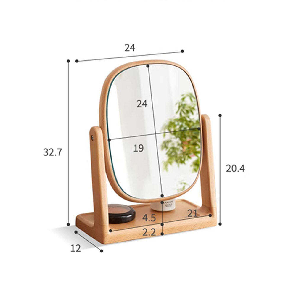 Lauco Solid Hardwood Small Table Mirror