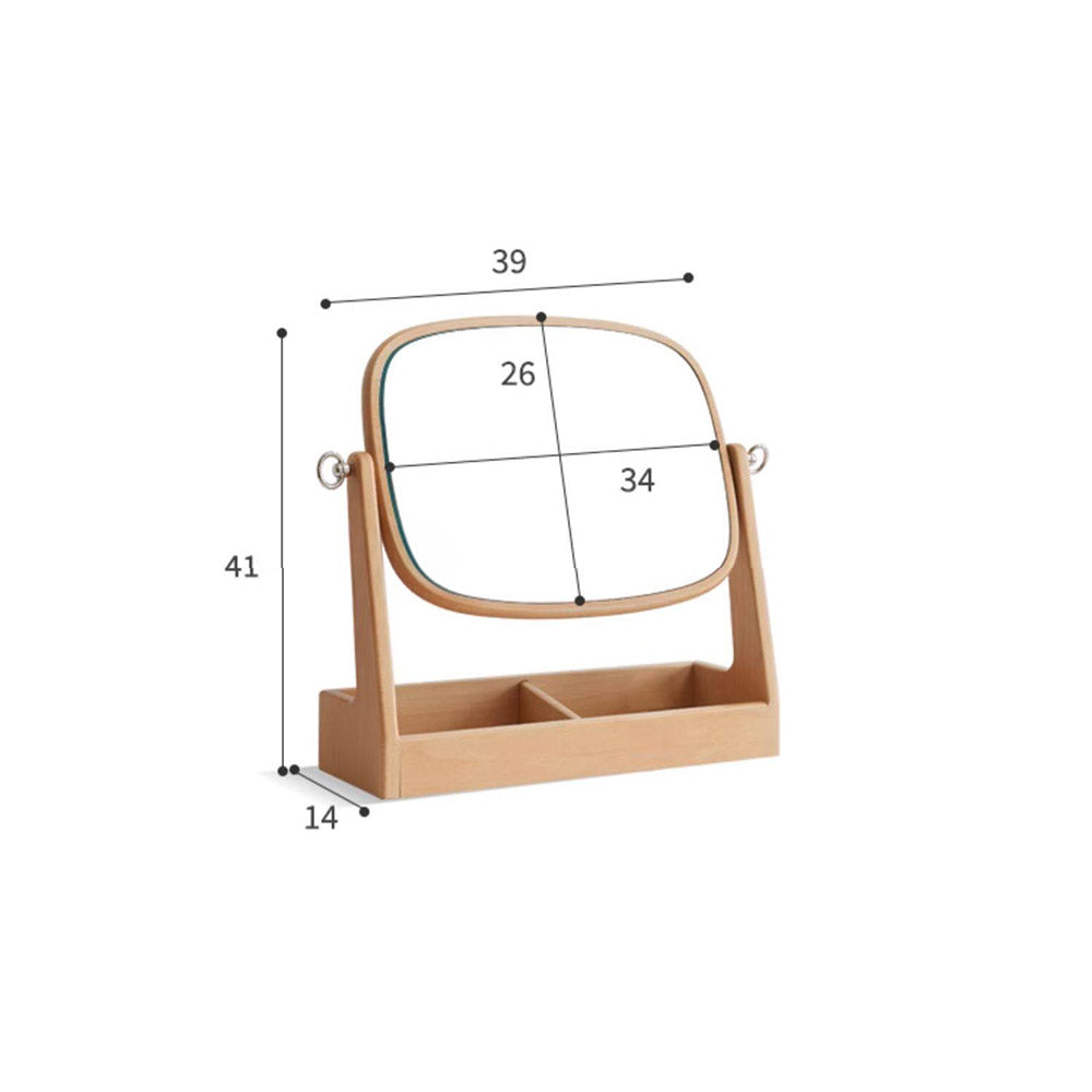 Lauco Solid Hardwood Wide Table Mirror