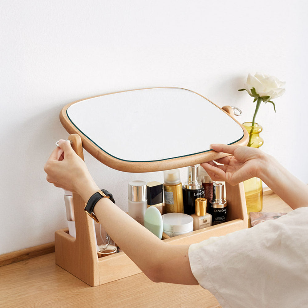 Lauco Solid Hardwood Wide Table Mirror