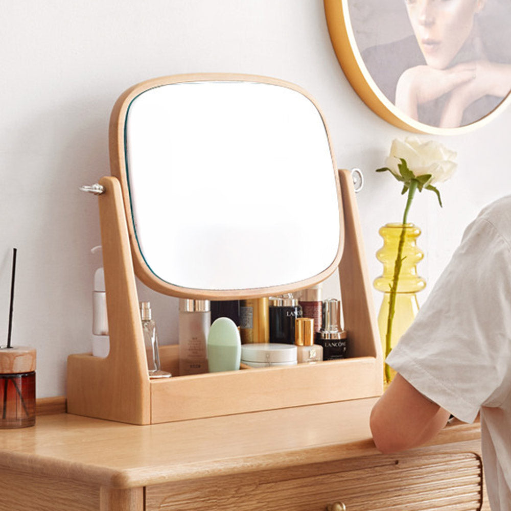 Lauco Solid Hardwood Wide Table Mirror