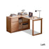 Lazio solid oak corner desk with drawers, open shelves, and integrated work surface