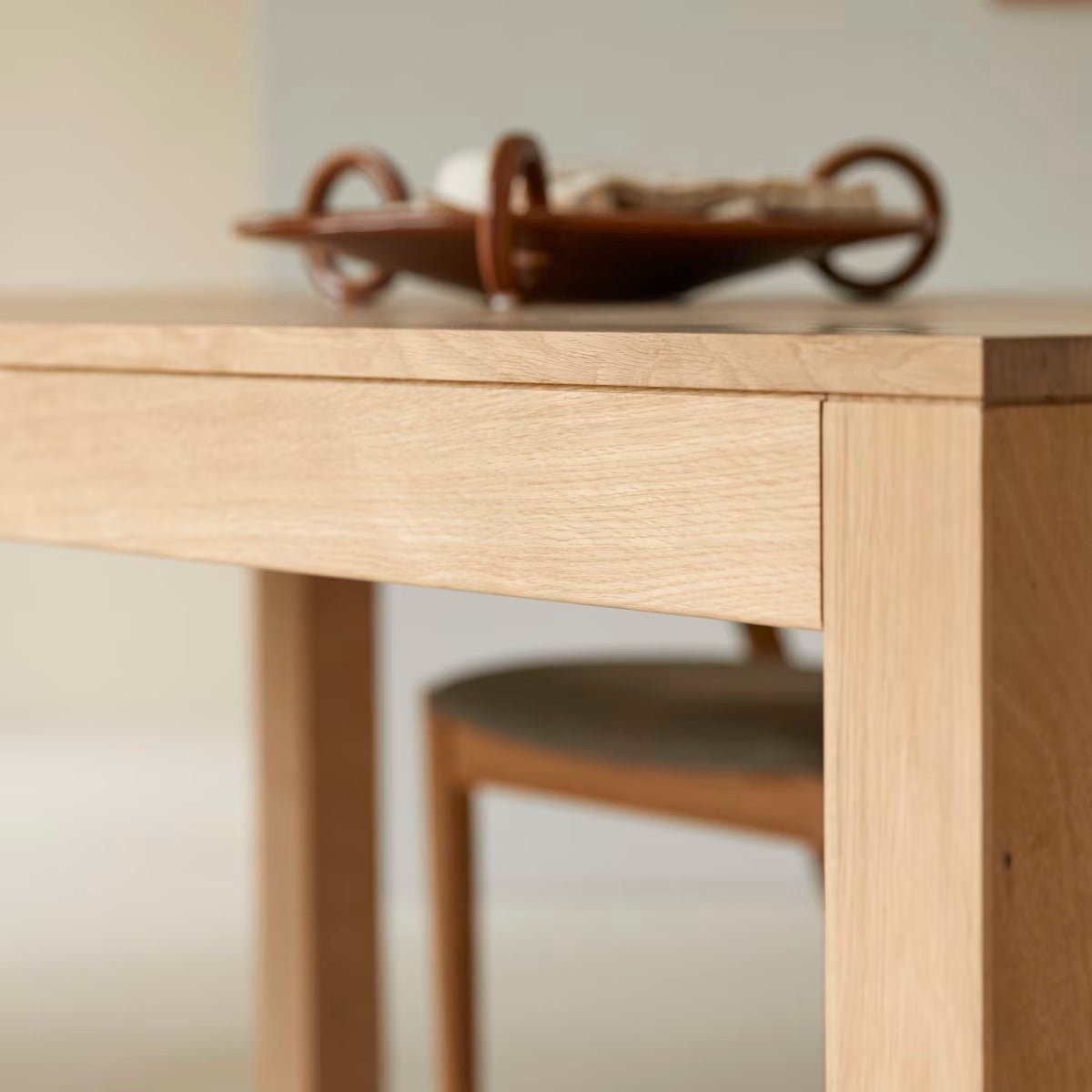 Leiden Natural Solid Oak Extending Dining Table - Oak Furniture Store