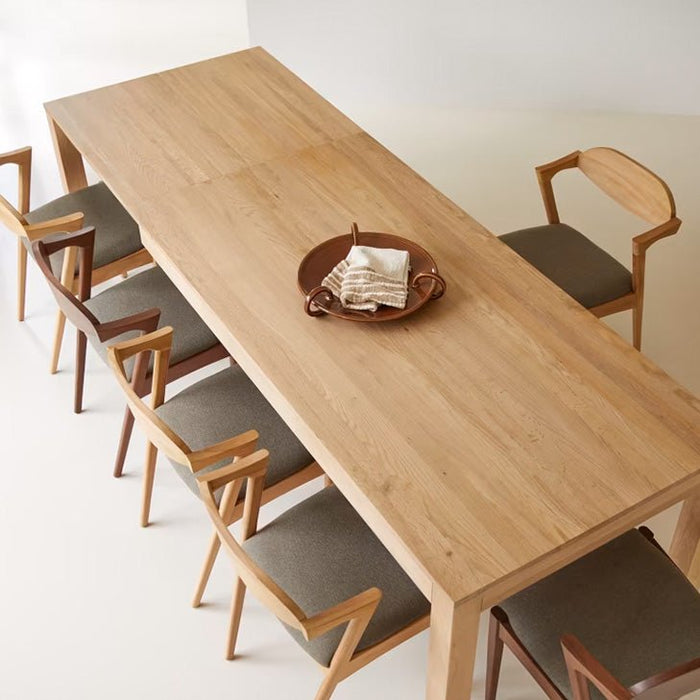 Leiden Natural Solid Oak Extending Dining Table