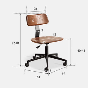 Lenne Natural Solid Oak Swivel Study Office Chair - Oak Furniture Store