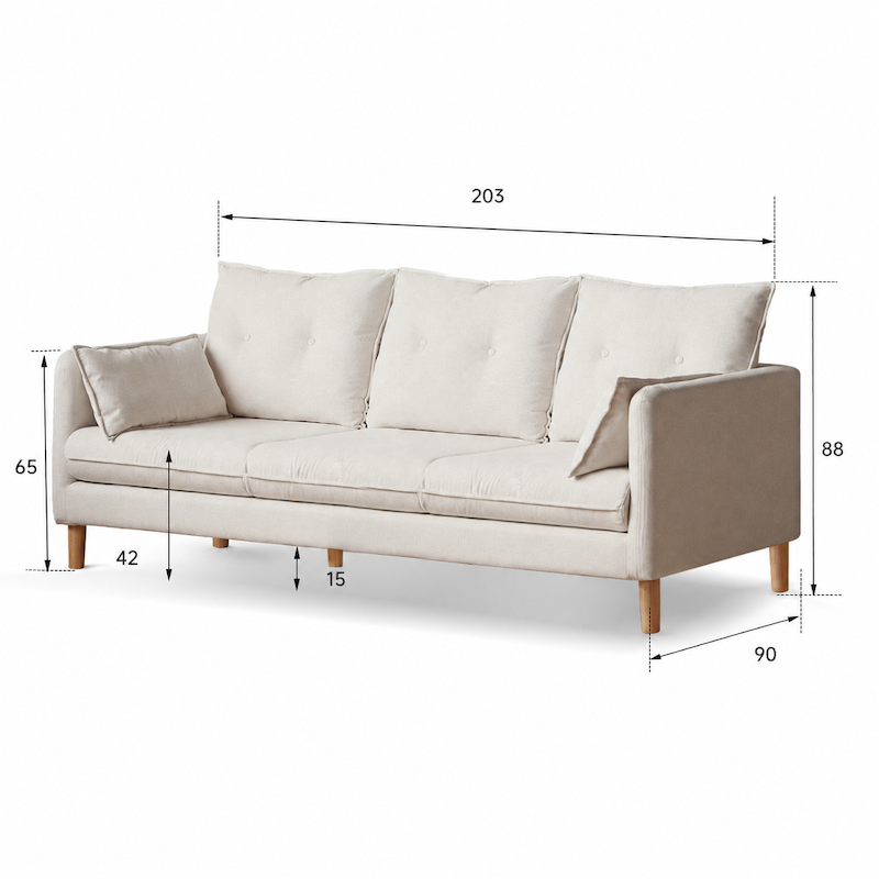 Lentini Fabric Sofa