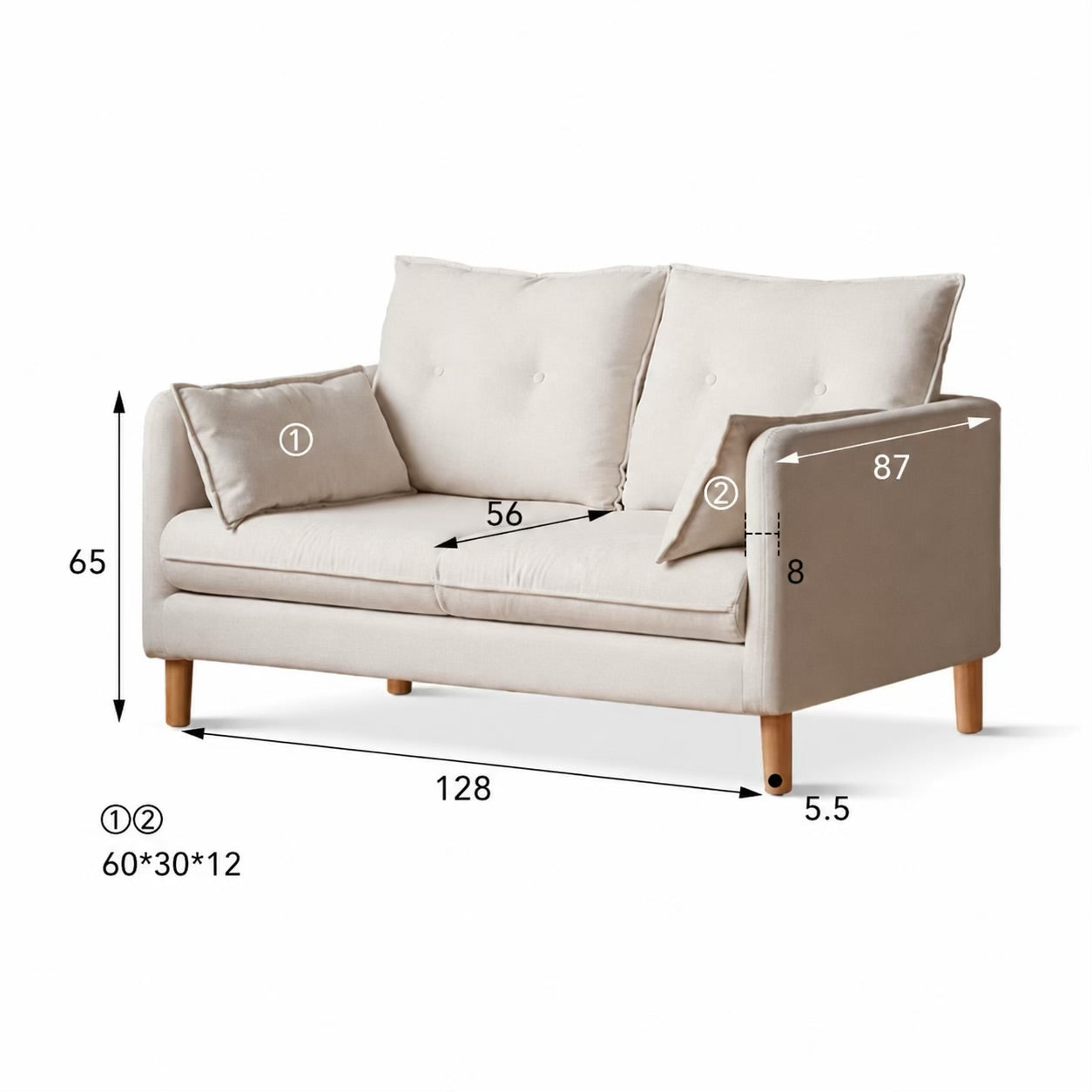 Lentini Fabric Sofa