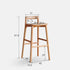 Leszno Natural Solid Oak Bar Stool | Oak Furniture Store